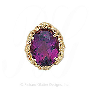 GS146 AMY - 14 Karat Gold Amethyst Slide 